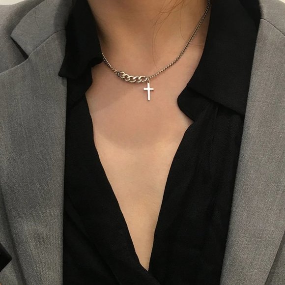*NEW 925 Sterling Silver Vintage Cross Necklace - Picture 9 of 16